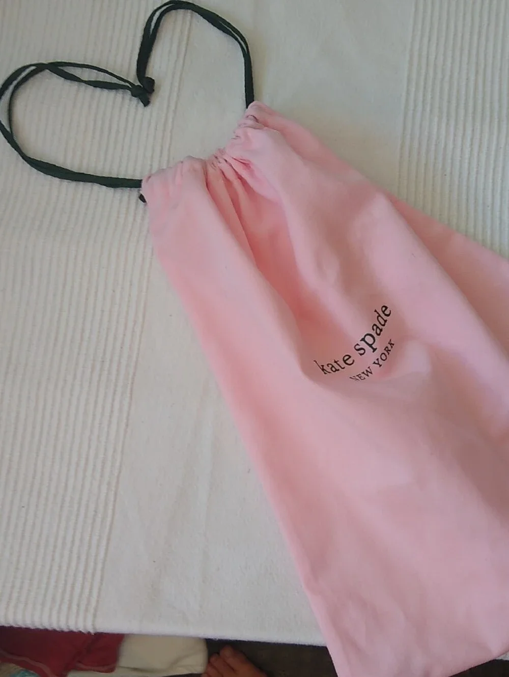 kate spade Pink Drawstring Logo Pouch